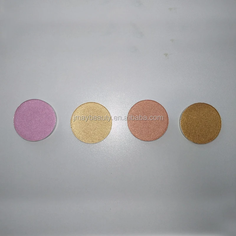 
Factory OEM wholesale 4 color Highlighter Pressed Powder 45mm single Makeup Pressed Powder highlighter pans Private Label 
