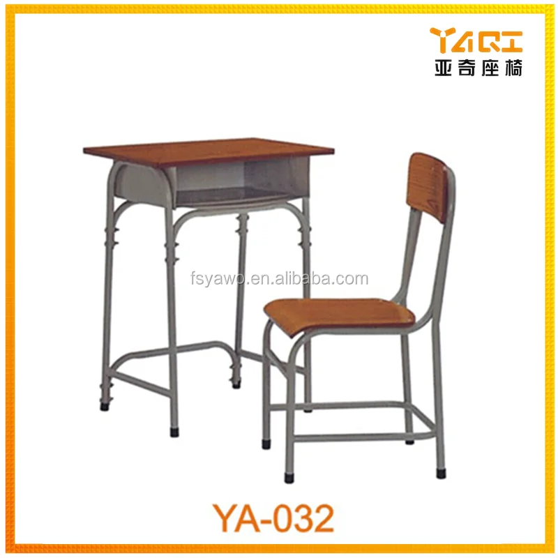 Good iron metal material student furniture used school desk chair