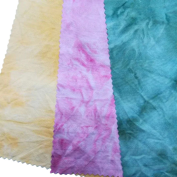 Горячая Распродажа, трикотажная ткань в полоску из 100 вискозы с принтом