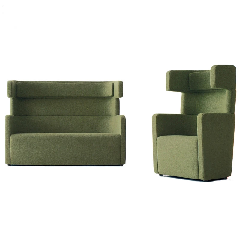 Acoustic Materials Private Space Public Sectional High Back Conference Sofa