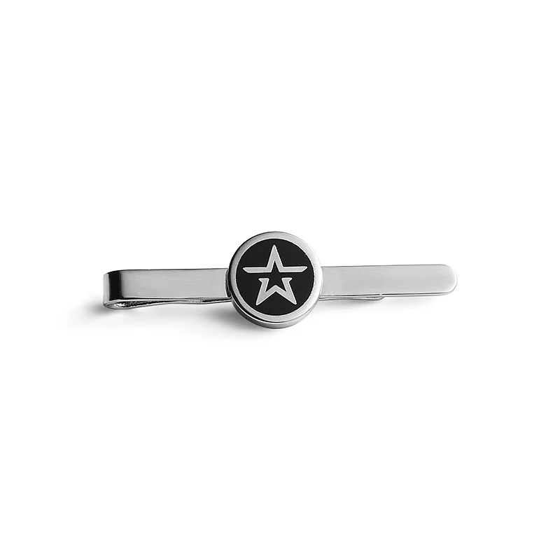 
Hot Sale Simple Clip On Tie Mens Suit Metal Blank Black Enamel Tie Clip With Custom Logo 