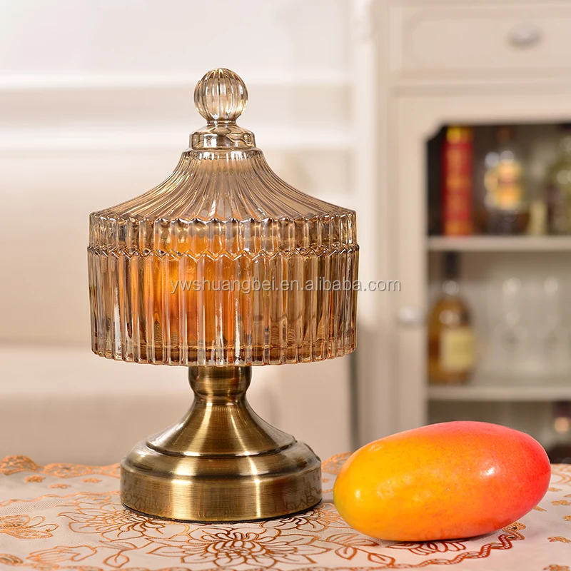 Creative European Style Crystal Glass Candy Jar For Wedding Centerpiece Decorative