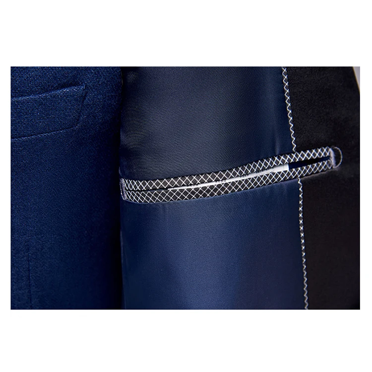 Tailored Italian Fabric With Suit Cover Three Piece Coat Pants Man Business Suit