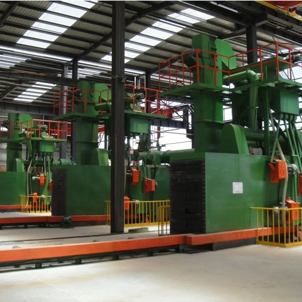 roller conveyor H beams, section and steel profile derust shot blaster