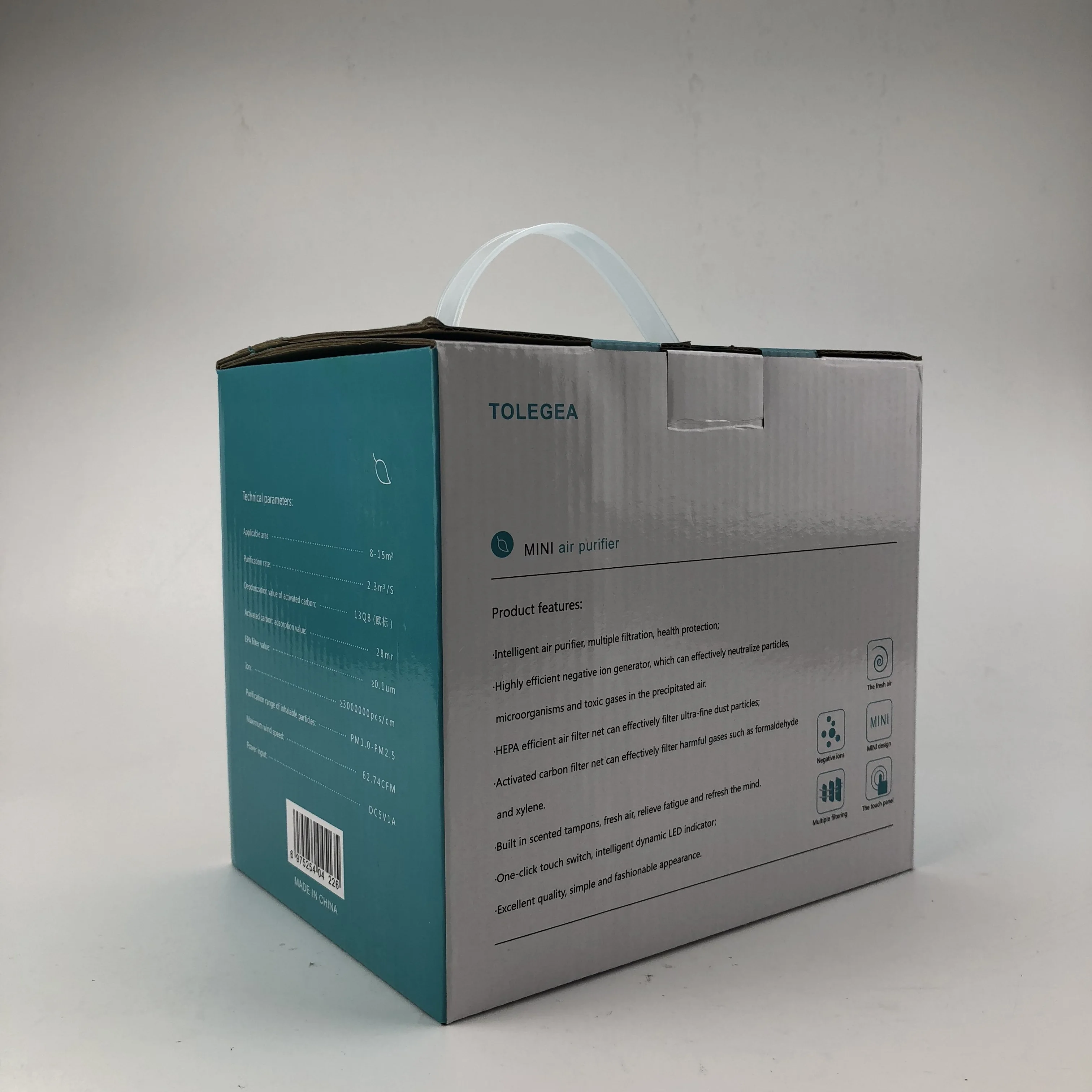 Mini Air Purifier Ture HEPA Filter Air Eliminator for Smokers, Smoke, Dust, Mold, Home and Pets, Air Cleaner