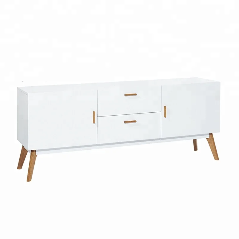 home furniture DIY 2 door 2 drawer cheap led lowboard wood wall console TV unit