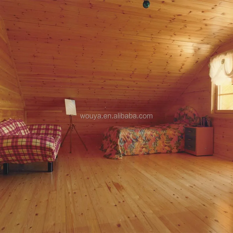 wooden house club red large room kit log homes prefab chalet foldable russian pine real estate