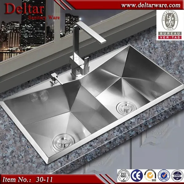 2015 New Square Kitchenware Stainless Steel Kitchen Sink Make By Hand_American Standard Kitchen Sink
