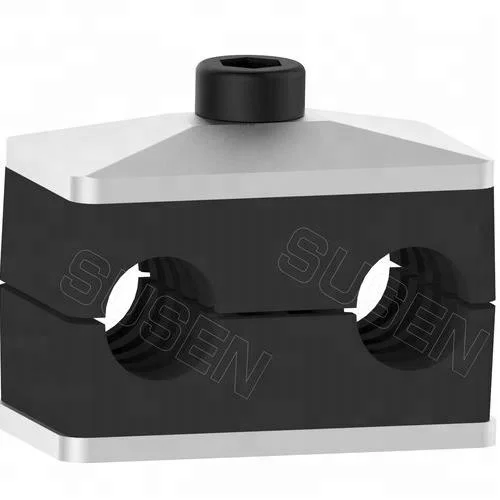 hydraulic Nylon / Plastic insulated pipe clamp/PP twin pipe clamp