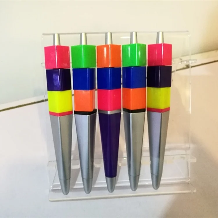 Promotion novelty magic cube ball pen puzzle game pen