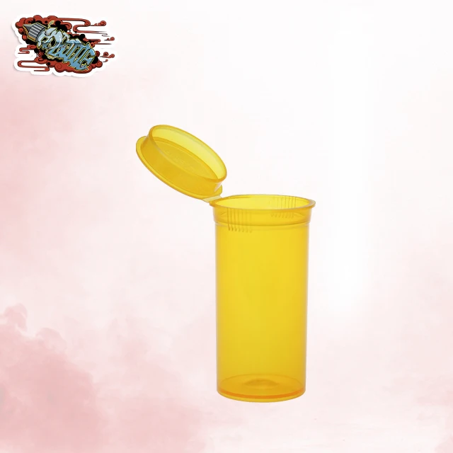 Plastic pop top container pill bottles for childproof lid jars