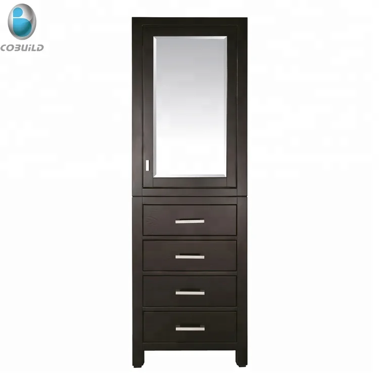 Plywood good quality linen tower tall bathroom cabinets