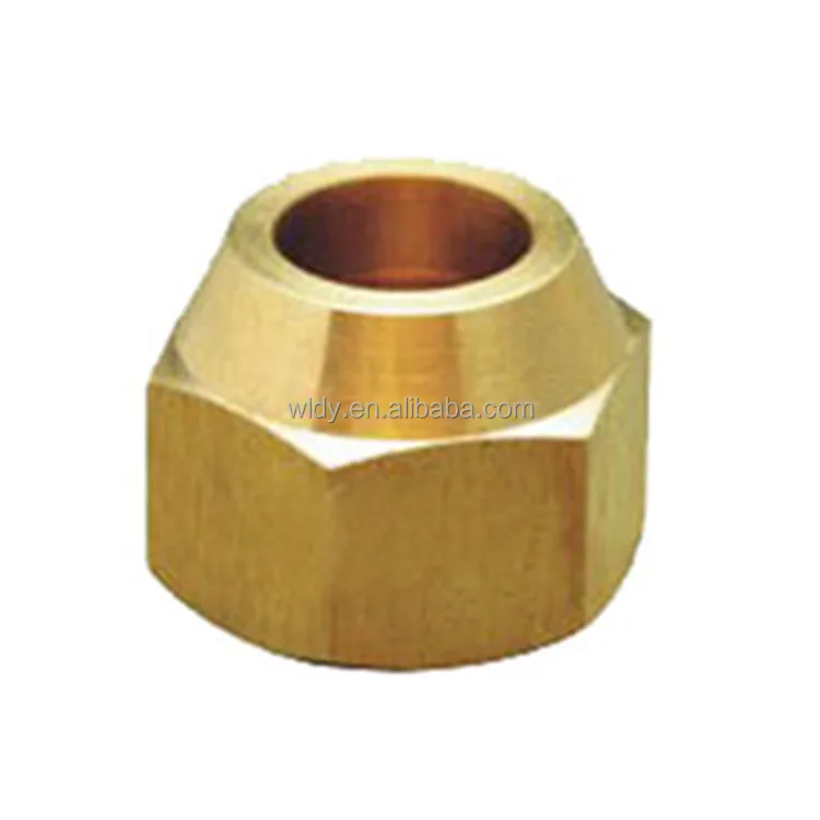 1/4, 3/8, 1/2, 5/8, 3/4 Brass Refrigeration Flare Copper nuts/flare nut brass fitting