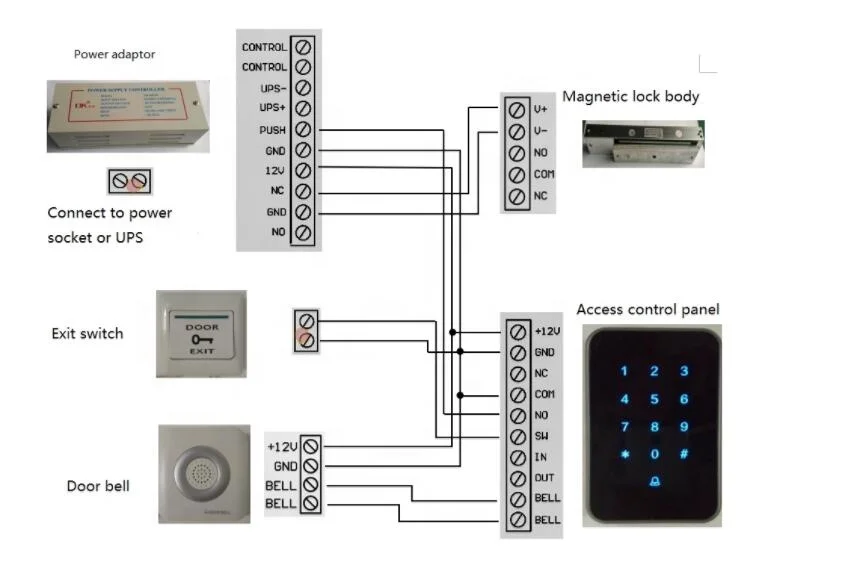 Smart Blue tooth Access Control Entrance APP With Key Remote Digital Lock for Sliding Glass Wooden Door