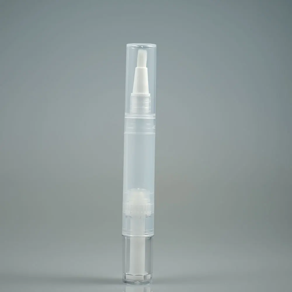 Transparent 3ml UV gel empty nail polish pen / lip gloss tube / twist up tube for base coat packing