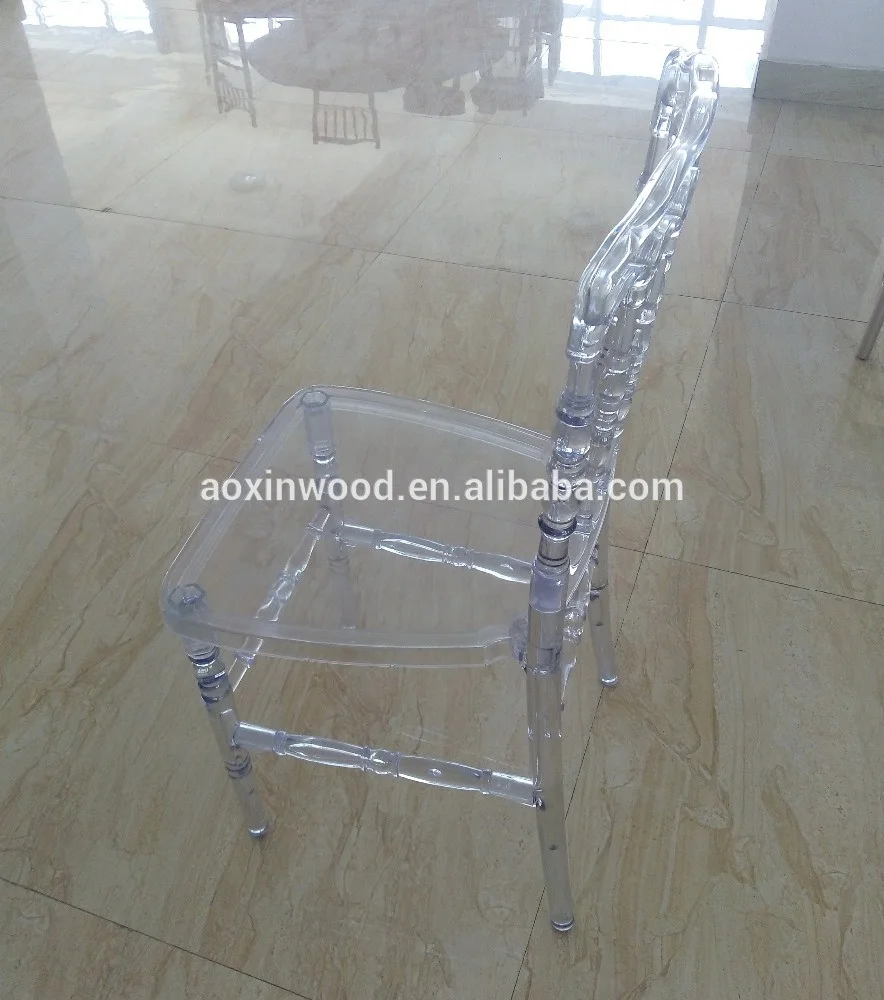 
transparent polycarbonate wedding resin napoleon chair 