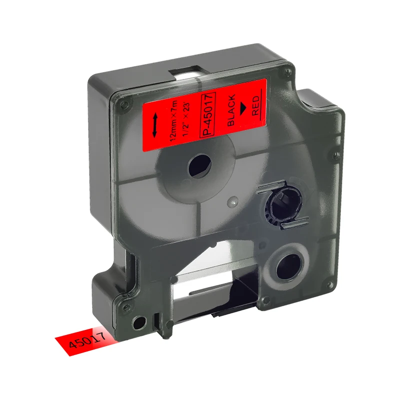 ORISON compatible dymo  D1 12mm dymo label tape 45017 12mm*4m black on red