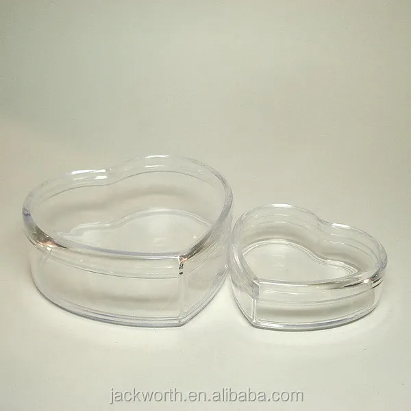 Heart Shape Acrylic Heart Candy Box Case