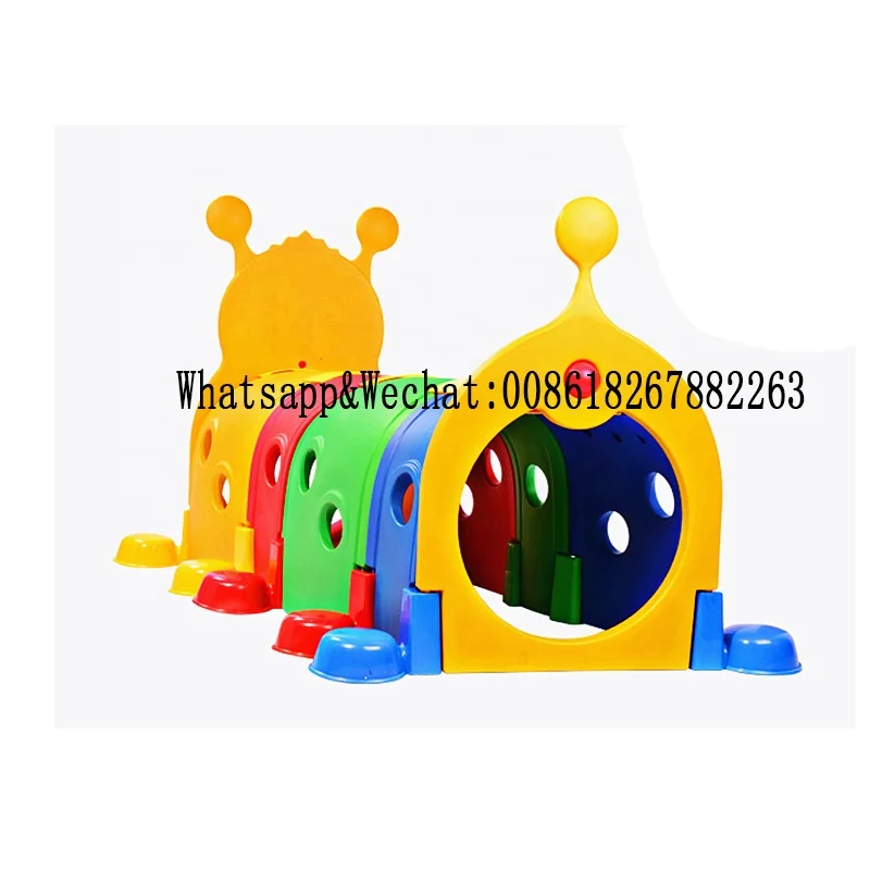 Indoor Kids Animal Plastic Play Tunnel Slide For Sale