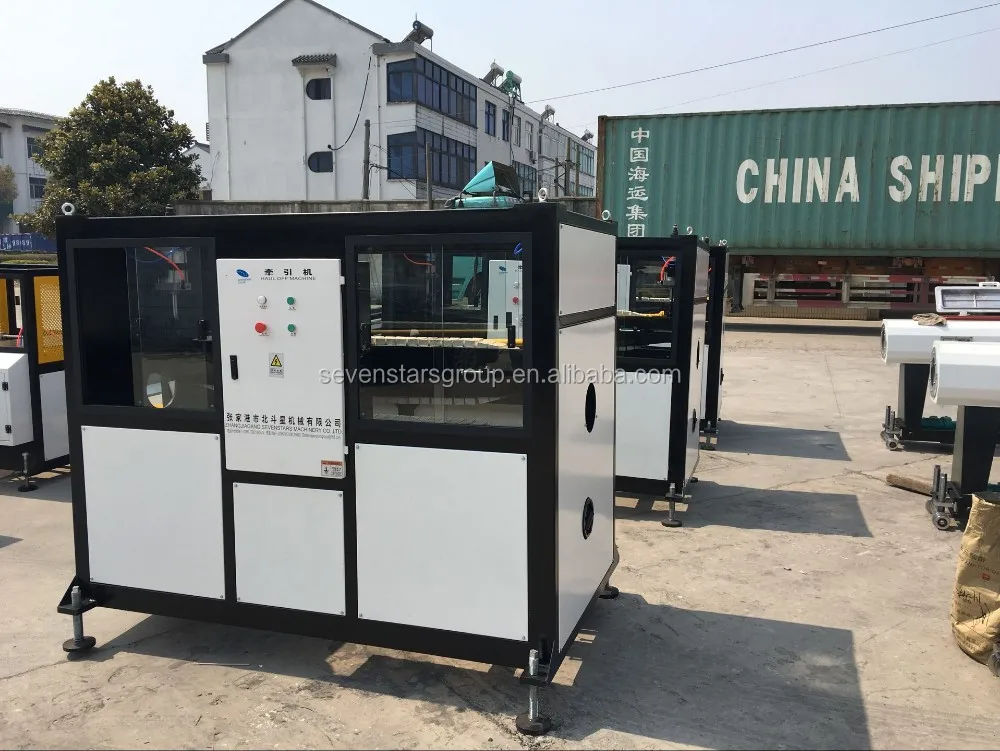 plastic pipe belt hauling off machine plastic ceiling panel tractor machine price
