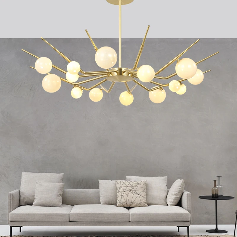 
Wholesale Modern Gold Glass Ball Chandelier Pendant Light 