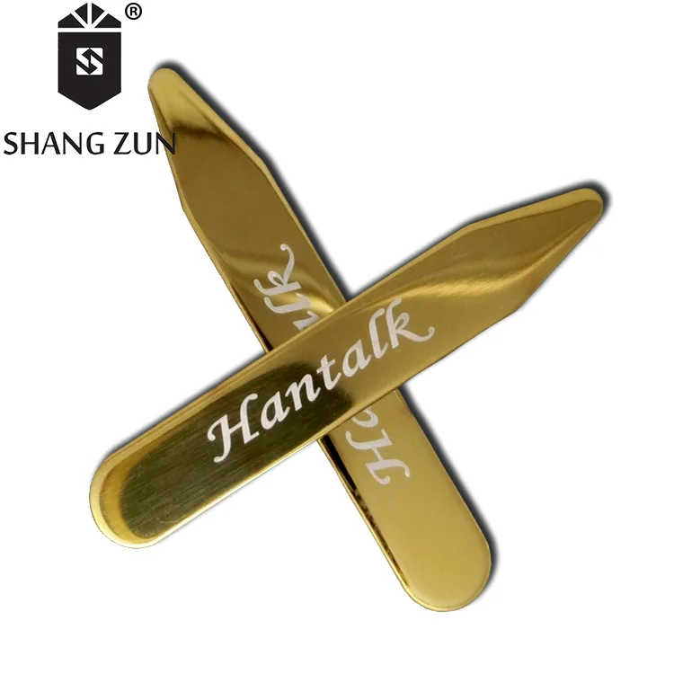 Factory direct titanium gold shirt collar holder, 304 stainless steel collar stays