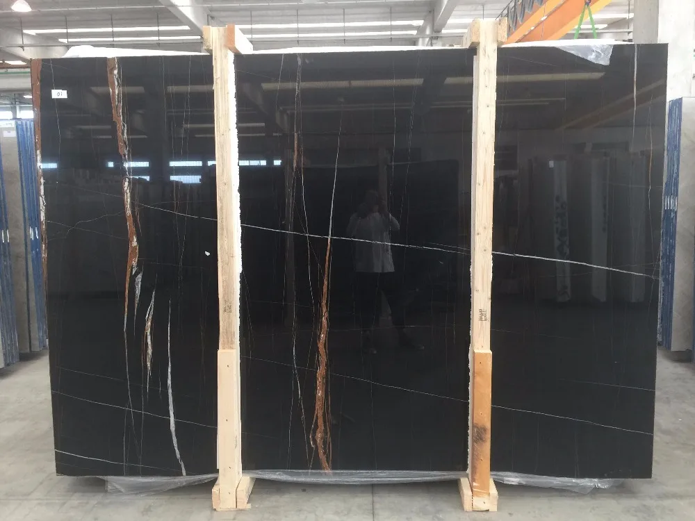 High Quality Tunisia Noir Aziza Marble Slabs