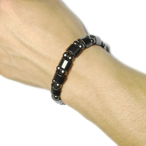 Health Magnet Bracelet Anti Radiation Black Ceramic Stainless Steel Clasps Bracelets Hematite Jewelry For Man