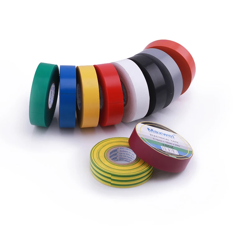 
Colorful rubber adhesive pvc electrical tape 