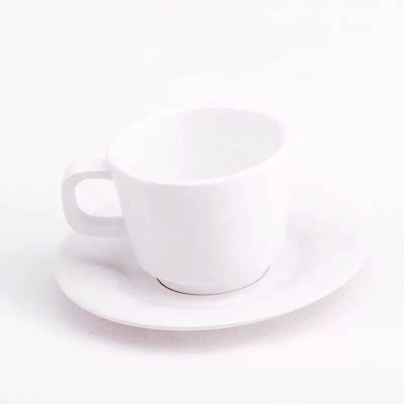 Melamine coffee cup and saucer set plastic tea cup set