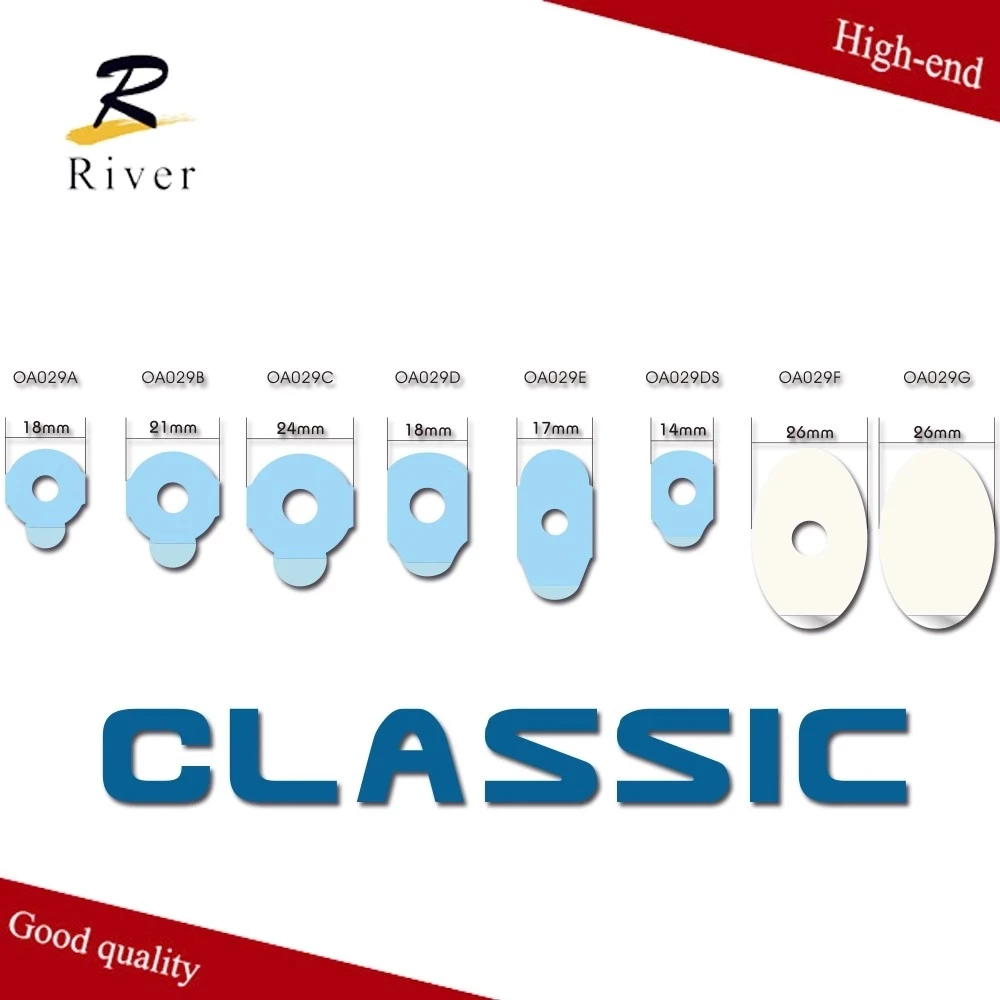 High Quality eyeglasses Lens blocking pads light blue Lens manufacture accessories 18*29mm