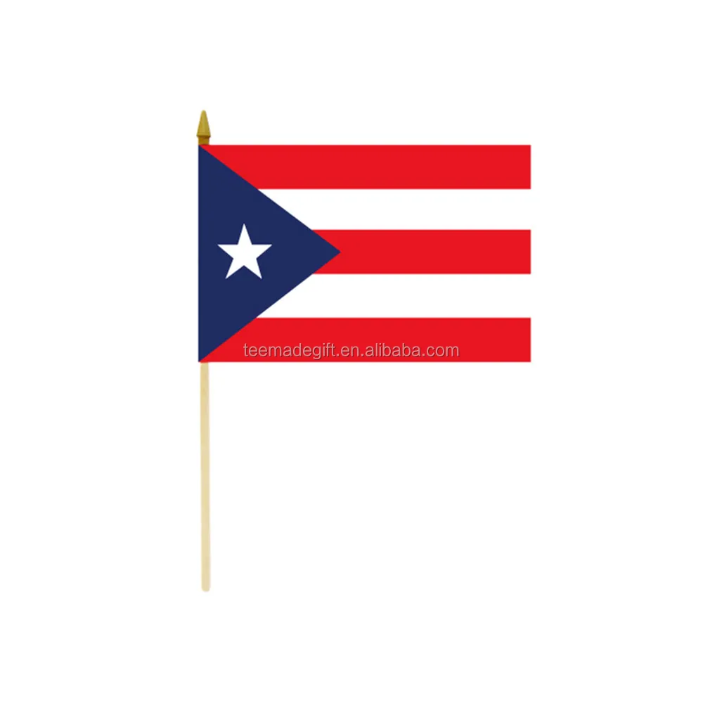 Cheap Wholesale Puerto Rico Car Flag Small Puerto Rican Mini Banner flag