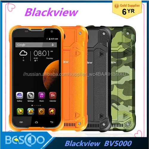 Blackview BV5000 Мобильный Телефон 5' 1280x720 HD MTk6735 Quad Core Android 6.0 8MP Cam 4G LTE Водонепроницаемый IP67 сотовый т