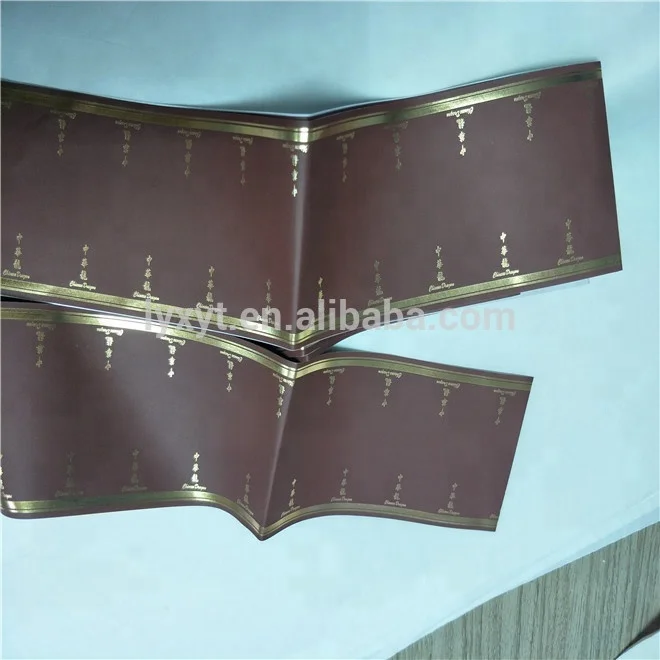 New product 35gsm cork printed gold hot stamp foil cigarette tipping paper with pearl pigment