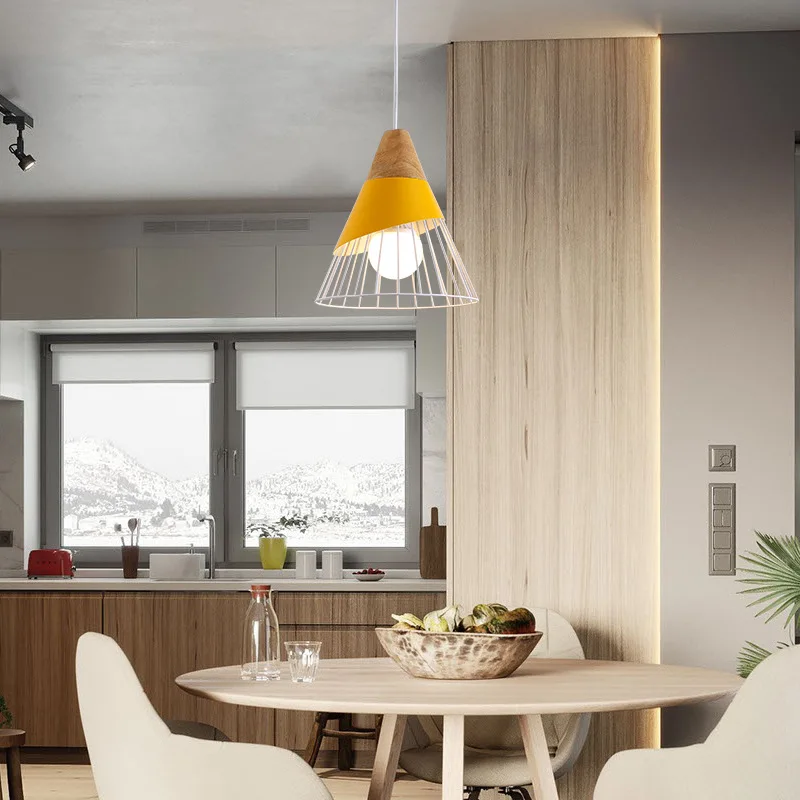 Simple Nordic Style Metal Material Hanging Pendant Lamp