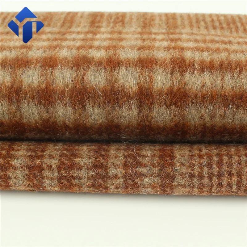 Fabric for Garment Cheap Double Sided Quilted Tartan Plaid Woolen Flannel Fabric 100% Polyester Woven Jiangsu Fall and Winter 10