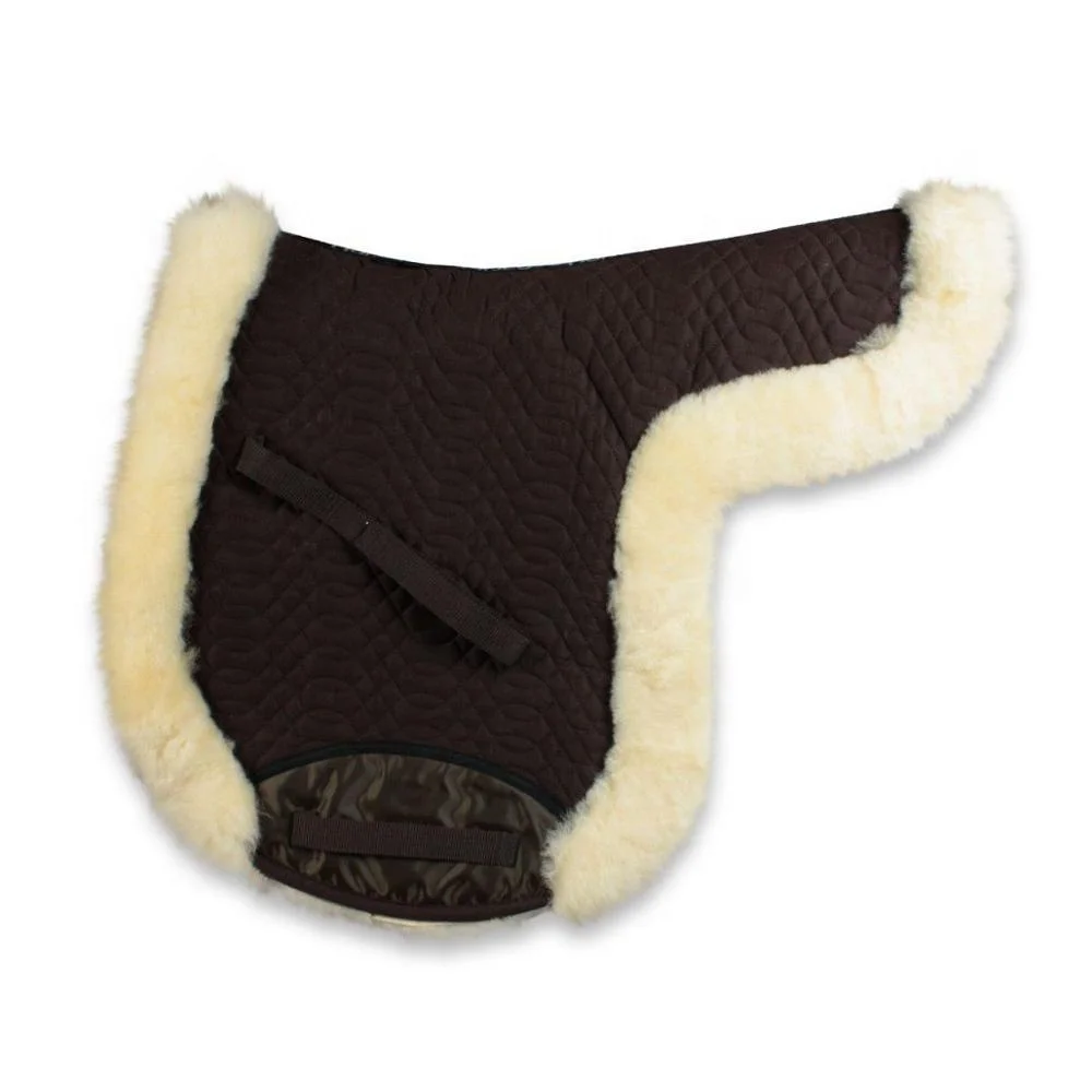 Sheepskin horse saddle pad