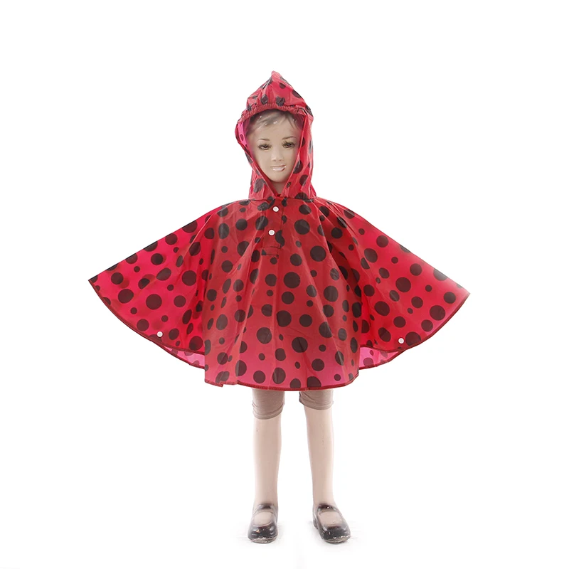 Custom Printed PEVA Raincoat for Children Disposable PVC Rain Poncho for Travel Climbing and Other Outdoor Activities