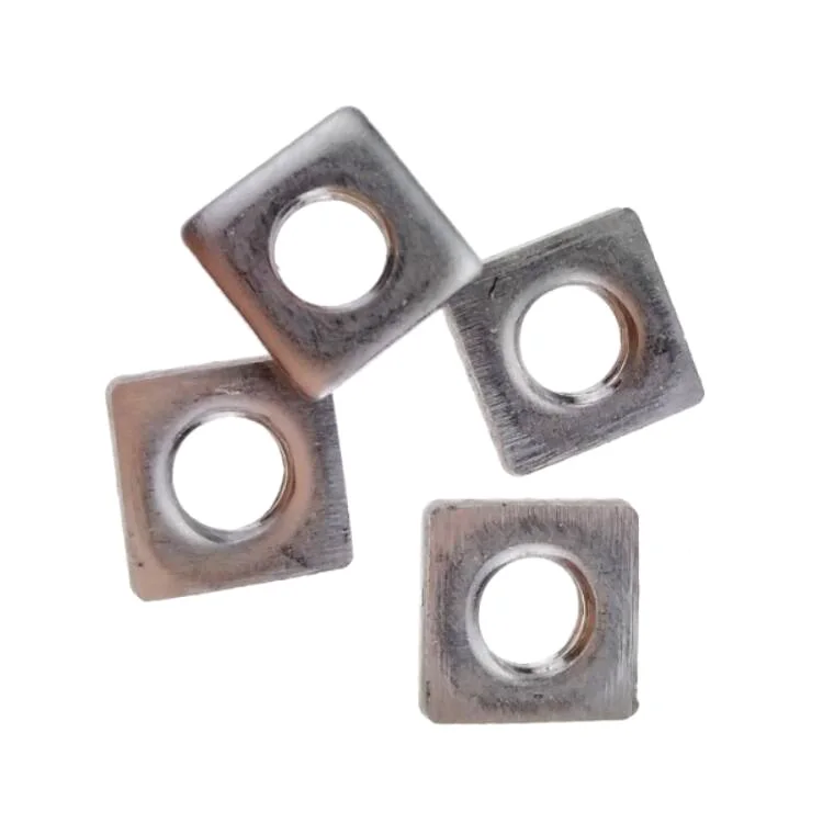 
Custom Stainless Steel Thin Square Nuts for Screws M5 , Fastener Standard DIN 562 