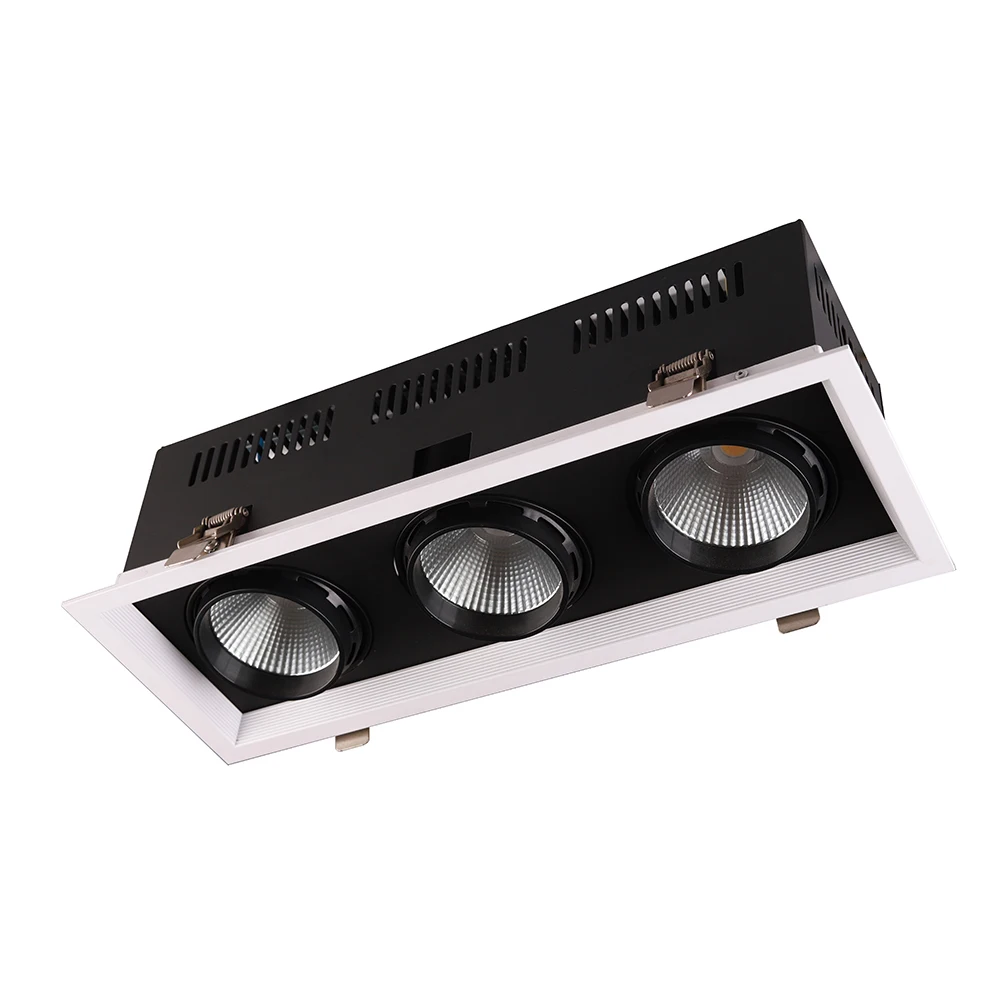 COB double head three head single head square wall washing grille light household hotel apartment ceiling Spot Light