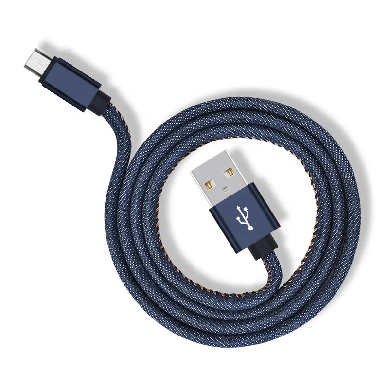 Джинсы данных usbc кабель 2.1A быстрая зарядка мобильный телефон кабели для зарядки и синхронизации Micro USB