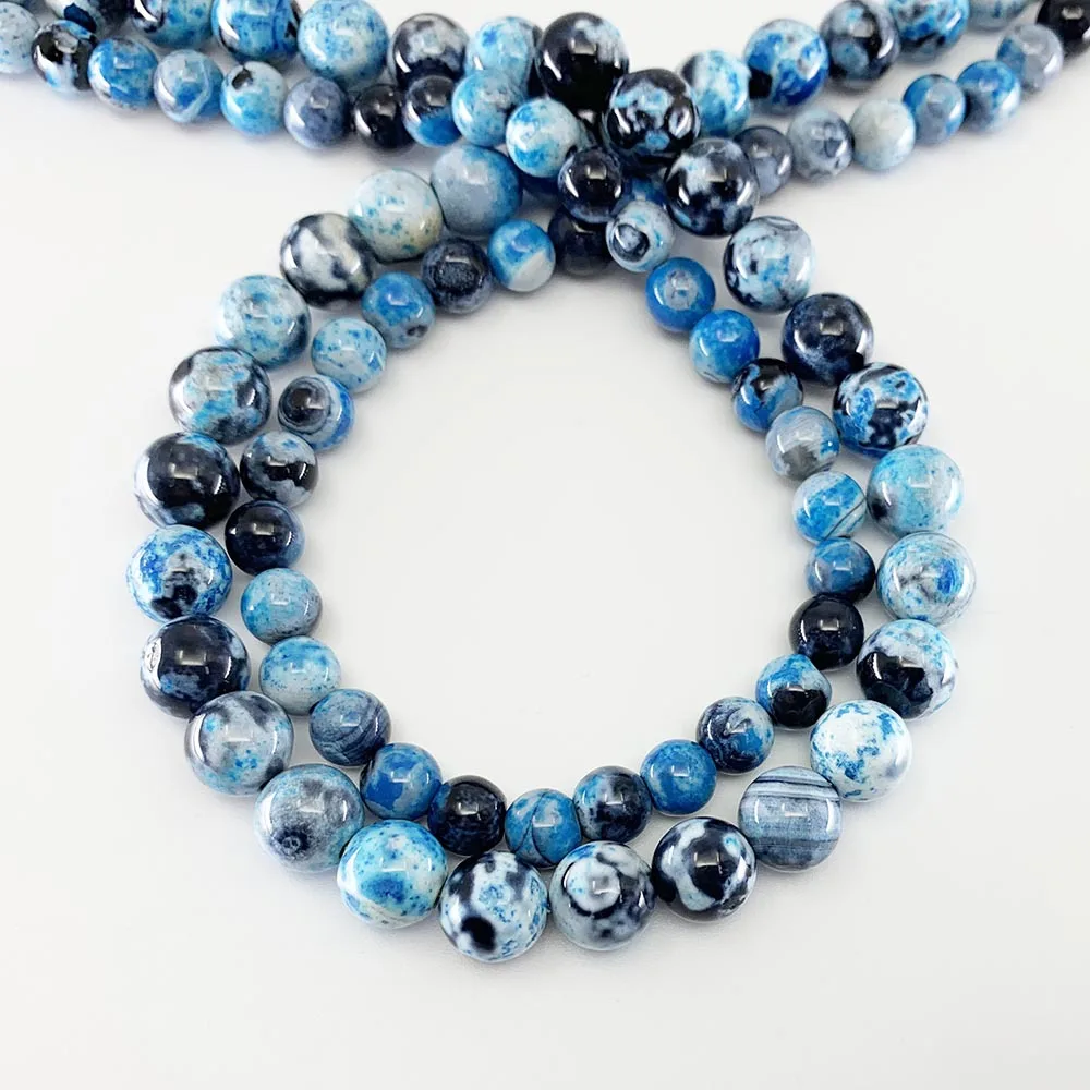 Wholesale Natural Agate Gemstone Round Loose Beads for Jewelry Making Necklace Bracelet