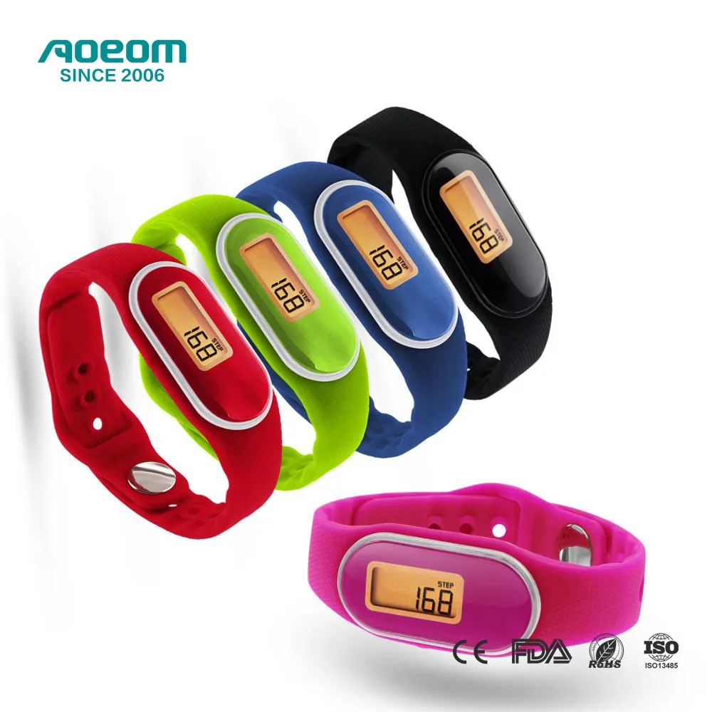 
AOEOM New Arrival Sport Pedometer Fitness Tracker Bracelet Wristband Pedometer Watch 