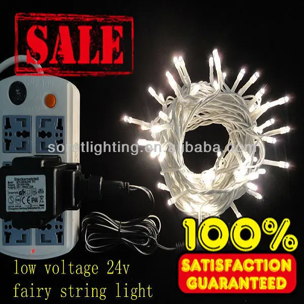 Теплый белый из светодиодов рождественских огней, 24 В из светодиодов фея фары