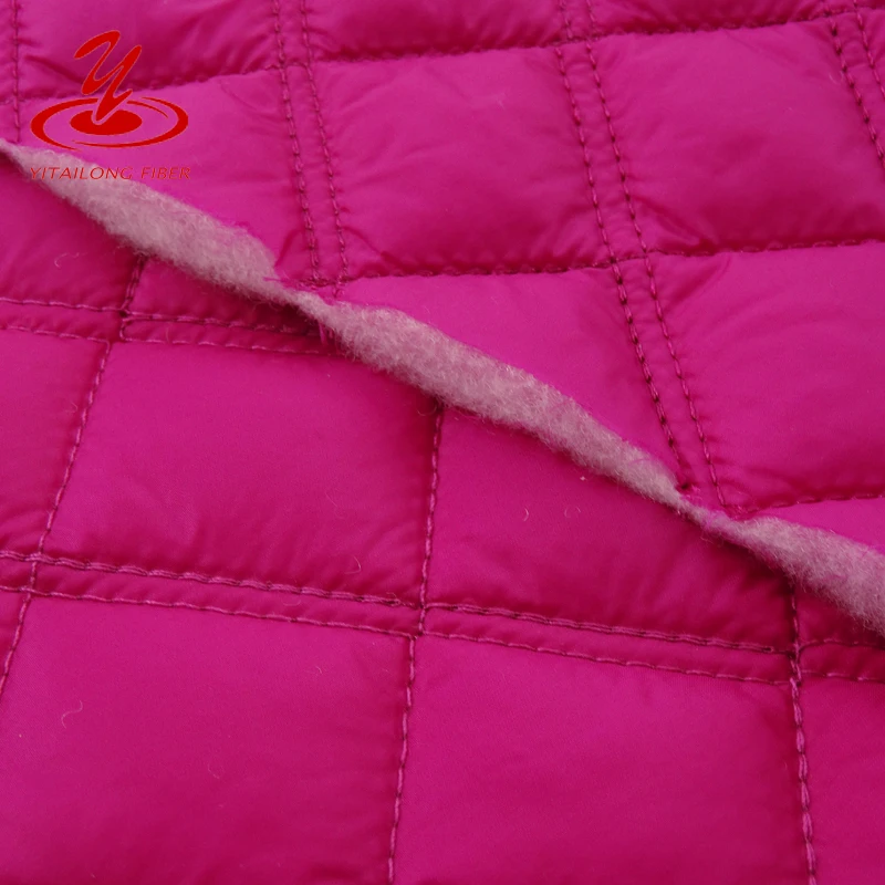 Polyester Batting Laminated Nylon Coat Quilted Fabric
