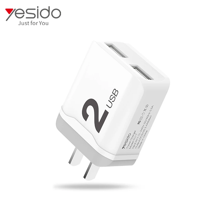 2.4a 2 port usb adapter charger, universal usb charger