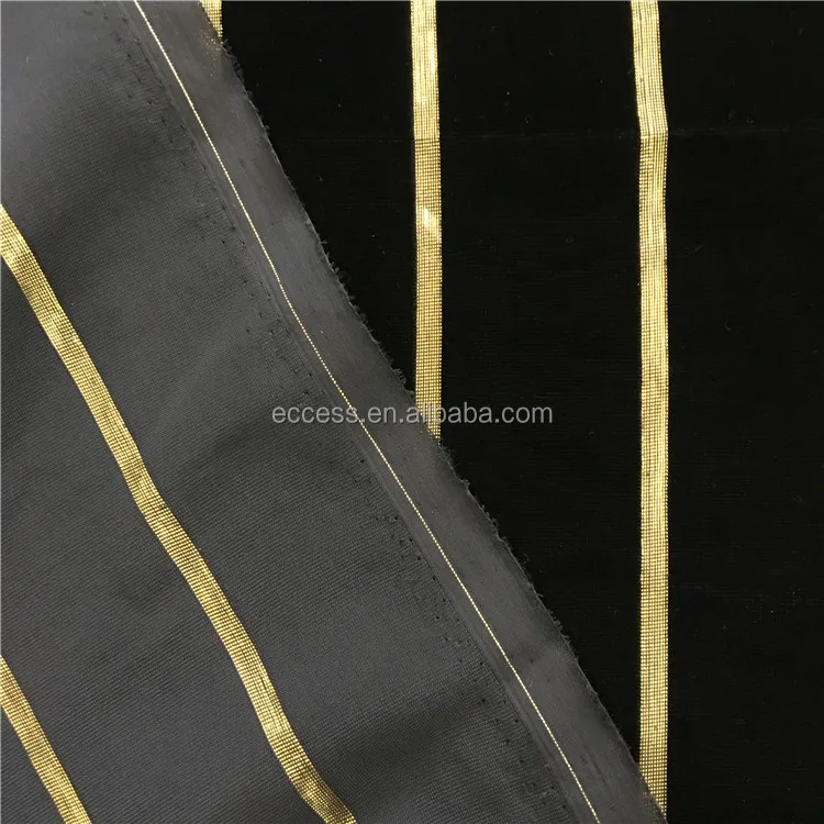 ECCESS HOT Sale Nylon Rayon Lurex Blended Stripe Silk Velvet Upholstery Fabric for Curtain Cushion cover