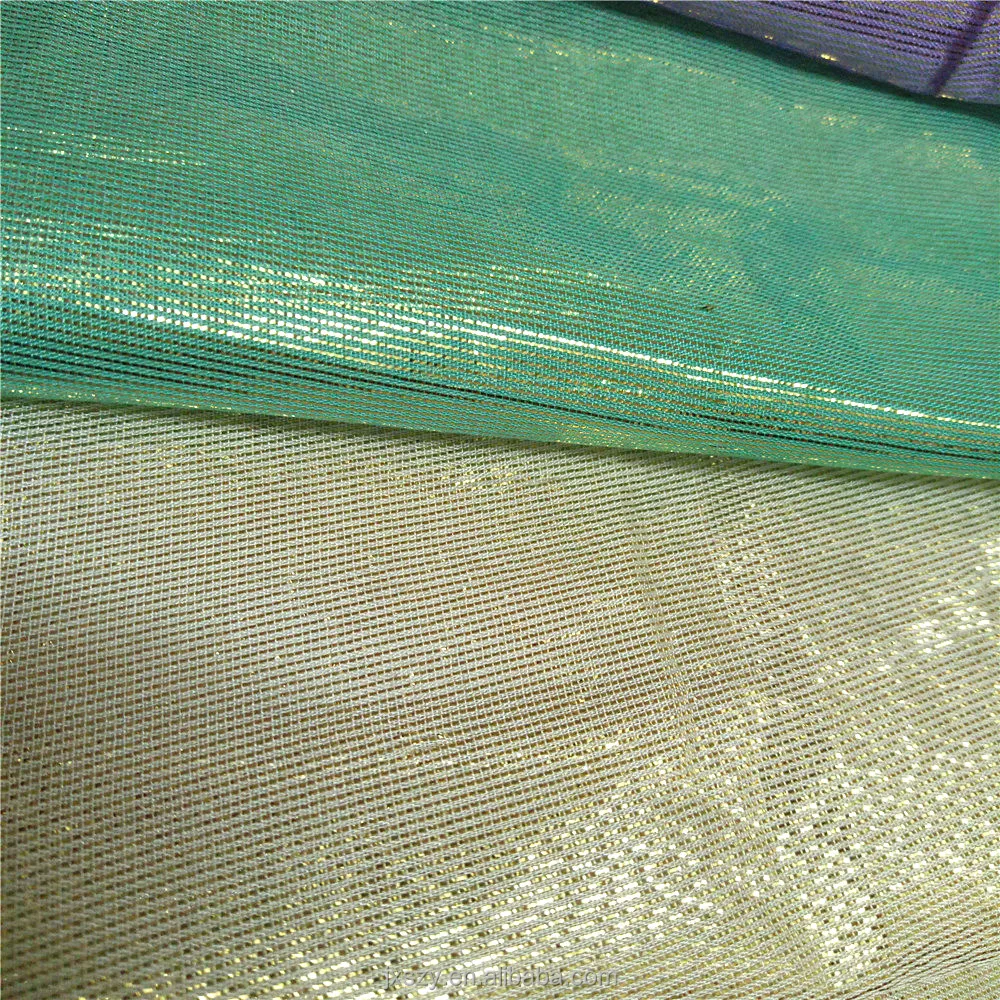 Silk Chiffon Lurex Fabric Gold Metallic Jacquard Silk Fabric