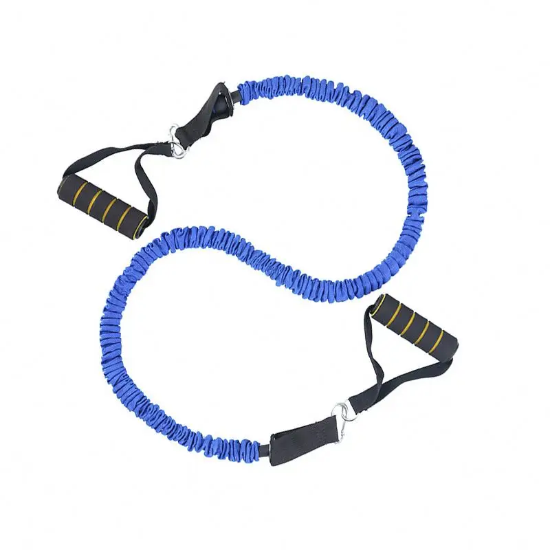 Resistance Tubes With Heavy Duty Protective Nylon Sleeves Anti-Snap 11 Pieces Set Waist Resistance Bands