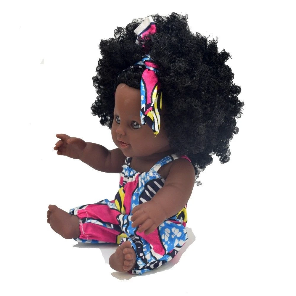 Good selling 12 inch Black Toy Baby African American Play Dolls for Kids